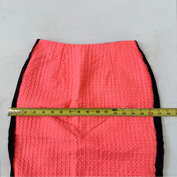 Victoria Beckham Neon Orange Sleeveless Cropped Top Matching Pencil Skirt Sz 2 - Picture 11 of 12